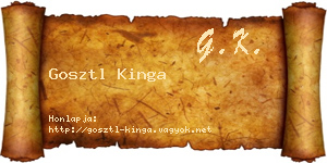 Gosztl Kinga névjegykártya